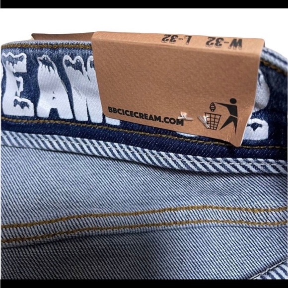 Icecream Neon Lime Striped Running Dog Denim Jean - Picture 6 of 12